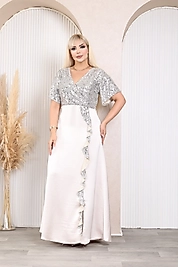 .Kadın Büyük Beden Abiye Elbise.