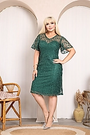 Kadın Büyük Beden Midi Boy Abiye Elbise