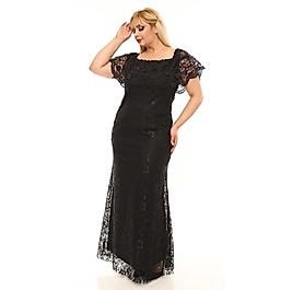 Kadın Büyük Beden  Maxi Boy Abiye Elbise