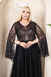 Kadın Büyük Beden Maxi Boy Abiye Elbise